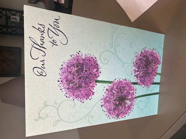 Thank you card
